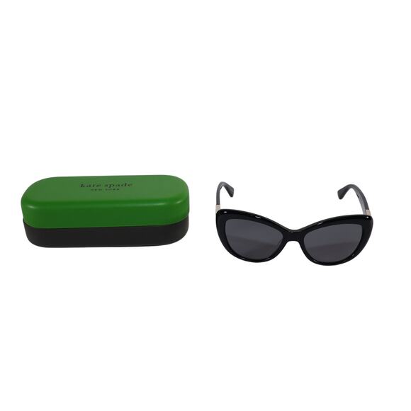Kate Spade EMMALYNN Cat Eye Polarized Womens Sunglasses - Black/Grey - NWT